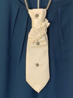 Ivory Satin Decorative Tie
